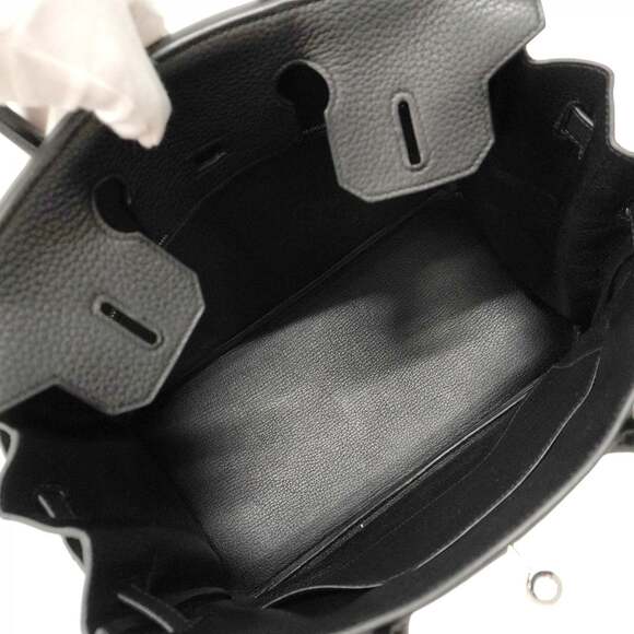 Hermes Hermès Birkin 30 Handbag in Taurillon Clemence Leather, Black, with T ... - Picture 4 of 14